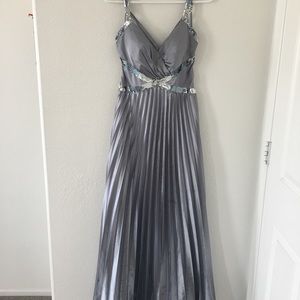 Long silver dress